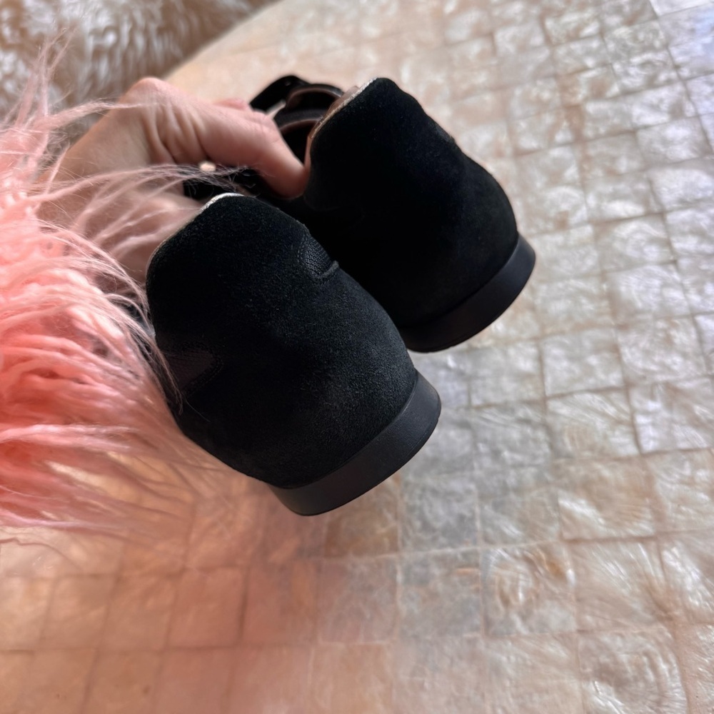 Authentic Louis Vuitton Black suede & canvas sneakers LV logo unisex trainers - Picture 8 of 14